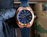 Vacheron Constantin Overseas 42mm Men Mechanical Blue Face Leather Strap Watch